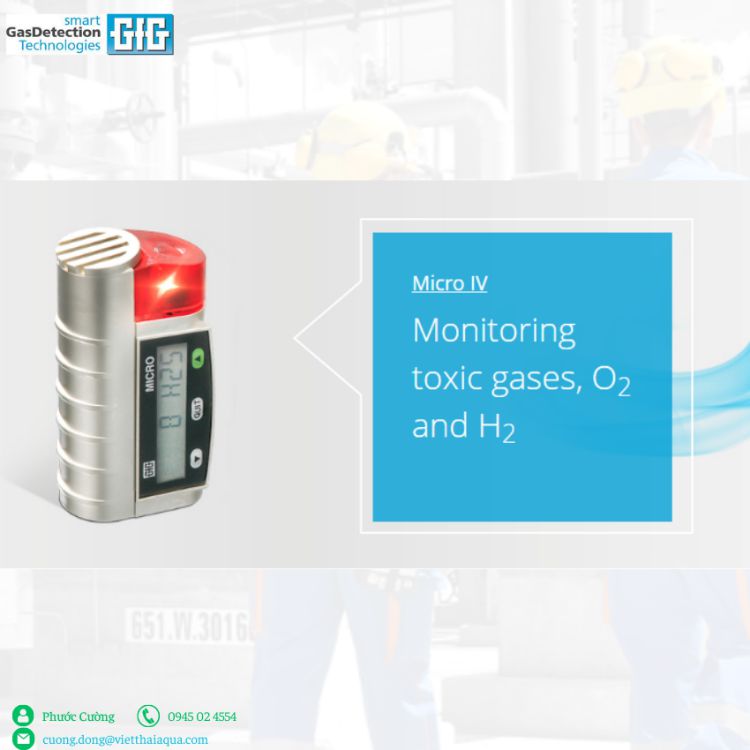 Máy đo khí đơn chỉ tiêu - Máy đo khí độc - Thiết bị đo khí độc đơn chỉ tiêu- Máy đo Oxygen (O2) - GfG detector/Germany MCIRO IV