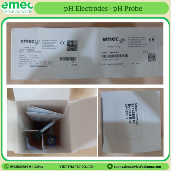 Cảm biến pH - Đầu dò pH - code EPHS hãng EMEC Italy